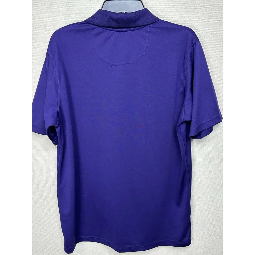 Russell NCAA LSU Tigers Shirt Mens Large‎ Dri-Fit Lightweight Purple Polo Shirt